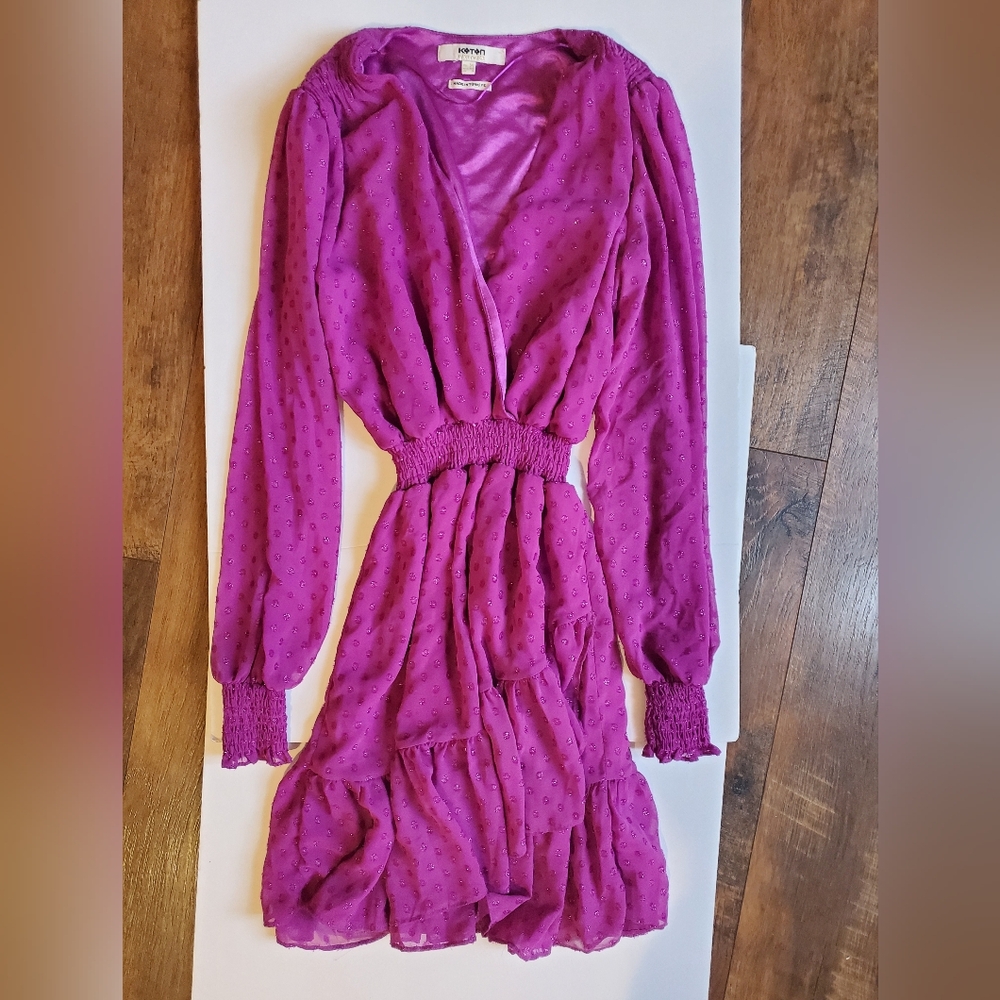 Long sleeve Koton Party Dress purple Polka-dot Size 6